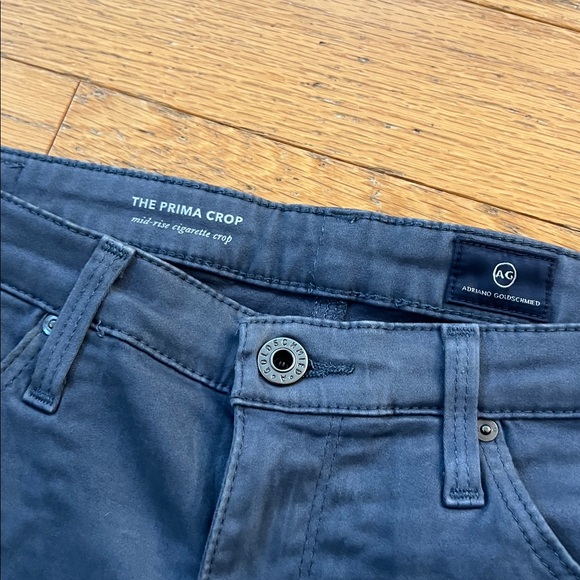 AG Adriano Goldschmied The Prima Crop Mid Rise Cigarette Crop Slate Blue Jeans - Picture 4 of 10